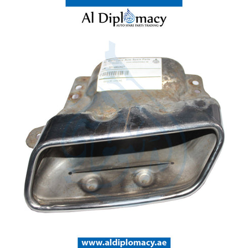 Left EXHAUST TAILPIPE CHROME COVER for Mercedes-Benz CL Class W216 (2006-2014) models, Part Number UN-2214902927