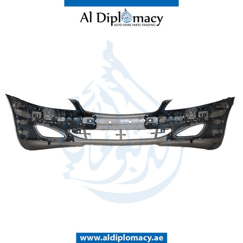 Front Bumper, WITH SENSOR AND WIPER Hole, Normal, EMPTY for Mercedes-Benz S Class W221 (2006-2013) models, Part Number UN-2218801040