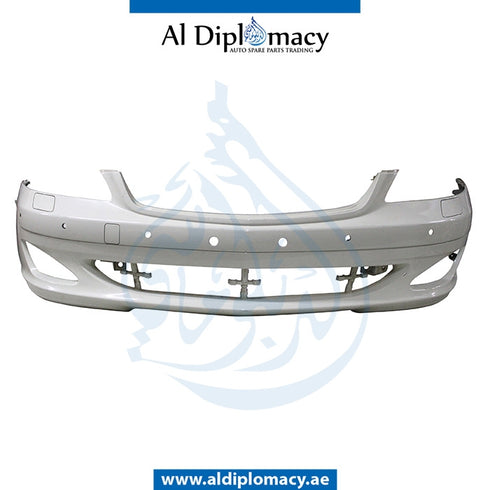 Front Bumper, WITH SENSOR AND WIPER Hole, Normal, EMPTY for Mercedes-Benz S Class W221 (2006-2013) models
