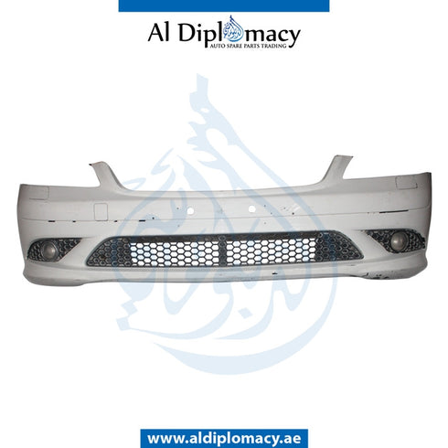 Front Bumper, WITH SENSOR Hole, Amg, COMPLETE for Mercedes-Benz S Class W221 (2006-2013) models, Part Number UN-2218801340-CO