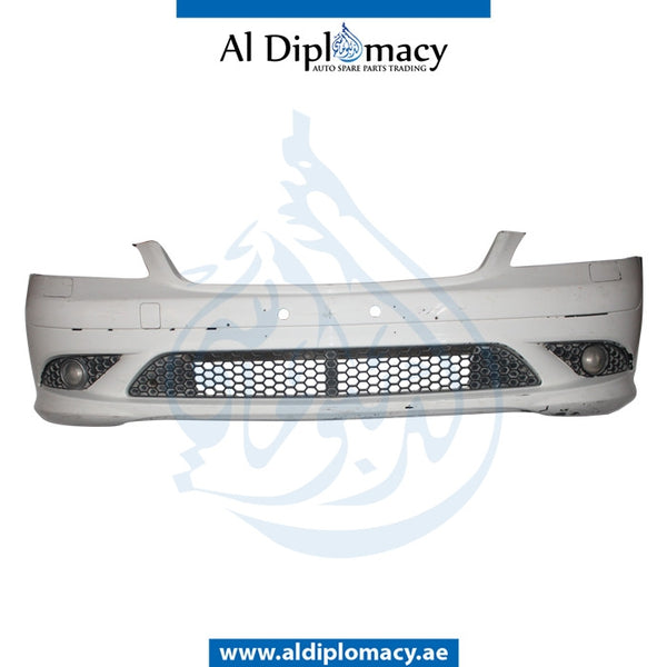 Front Bumper, WITH SENSOR Hole, Amg, COMPLETE for Mercedes-Benz S Class W221 (2006-2013) models, Part Number UN-2218801340-CO