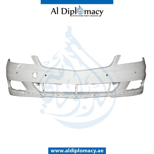 Front Bumper, WITH SENSOR AND WIPER HOLE for Mercedes-Benz S Class W221 (2006-2013) models, Part Number UN-2218805940