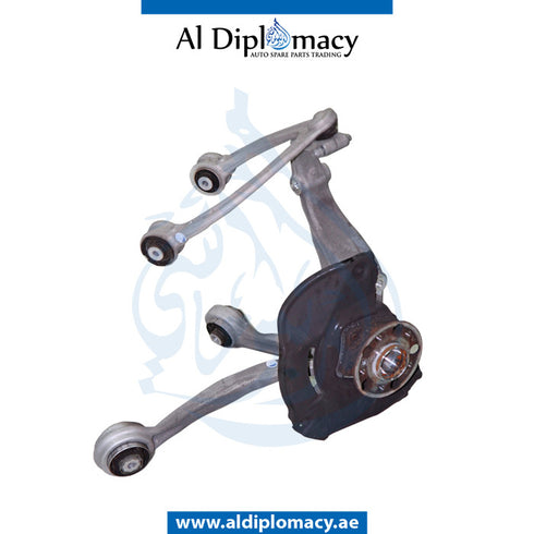 Front Left STEERING Knuckle, WITH CONTROL Arm, COMPLETE for Mercedes-Benz S Class C217 (2015-2021) models, Part Number UN-2223321901-CO