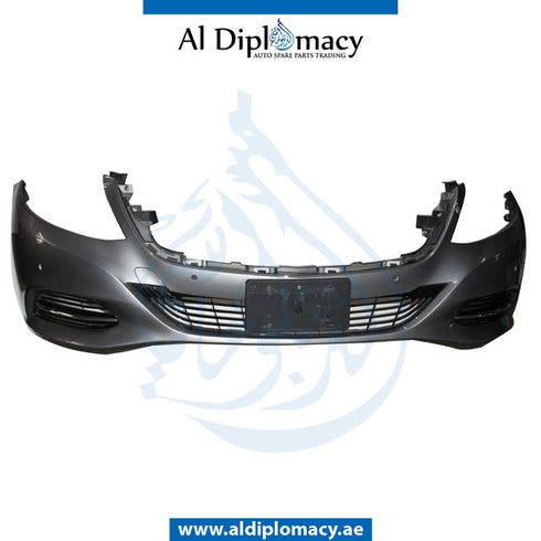 Front Bumper, Normal, WITH SENSOR Hole, COMPLETE for Mercedes-Benz S Class W222 (2014-2020) models