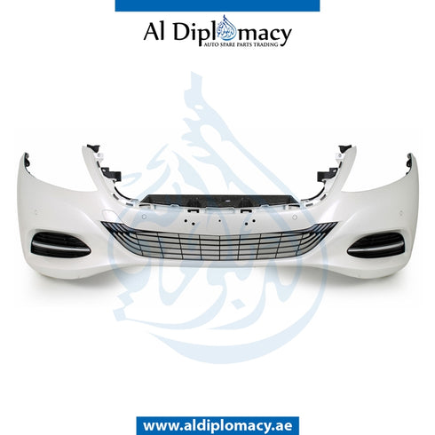 Front Bumper, Normal, WITH SENSOR Hole, COMPLETE for Mercedes-Benz S Class W222 (2014-2020) models, Part Number UN-2228800247-CO