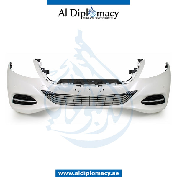 Front Bumper, Normal, WITH SENSOR Hole, COMPLETE for Mercedes-Benz S Class W222 (2014-2020) models, Part Number UN-2228800247-CO