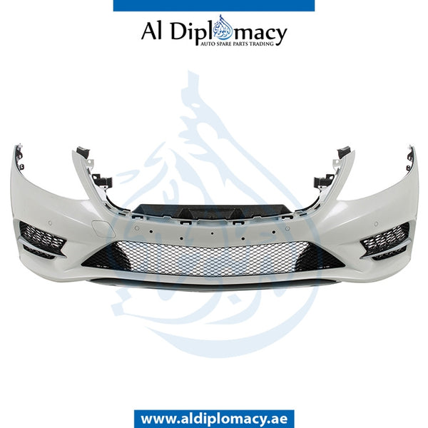 Front Bumper, WITH SENSOR Hole, Amg, COMPLETE for Mercedes-Benz S Class W222 (2014-2020) models, Part Number UN-2228801847-CO