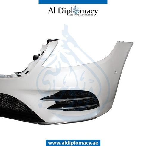 Front Bumper, WITH SENSOR Hole, COMPLETE for Mercedes-Benz S Class W222 (2014-2020) models