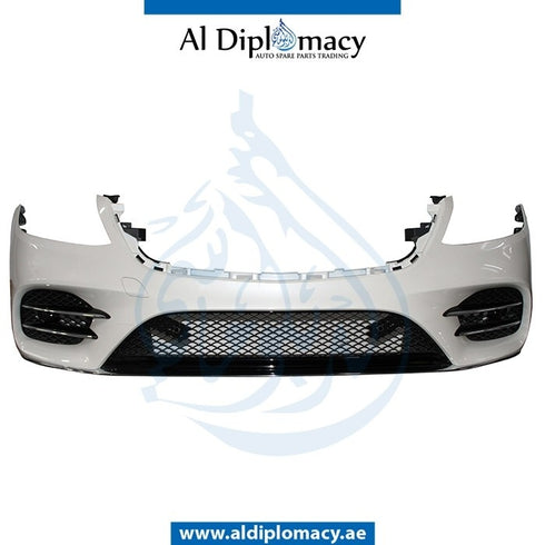 Front Bumper, WITH SENSOR Hole, COMPLETE for Mercedes-Benz S Class W222 (2014-2020) models, Part Number UN-2228809500-CO