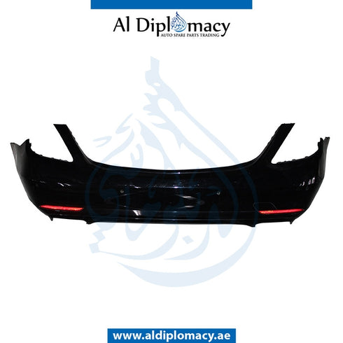Rear Bumper, WITH SENSOR Hole, COMPLETE for Mercedes-Benz S Class W222 (2014-2020) models