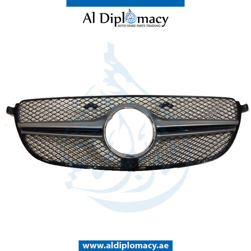 SHOW Grille, SILVER for Mercedes-Benz GLE Class C292 (2015-2020) models, Part Number UN-2928850054-SL