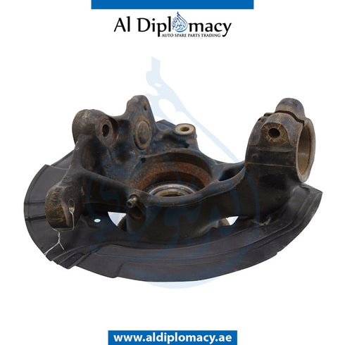 Front Left STEERING Knuckle, COMPLETE for BMW 3 Series E90 (2005-2011) models, Part Number UN-31216768995-CO