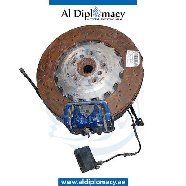 Rear Left STEERING Knuckle, WITH WHEEL Bearing, BRAKE Disc, AND CALIPER for BMW 5 Series F06 (2011-2015) models, Part Number UN-33322284141