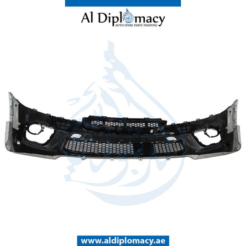 Front Bumper, WITH SENSOR AND CAMERA Hole, COMPLETE for BMW X5 Series E70 (2006-2013) models, Part Number UN-51117222717-CO