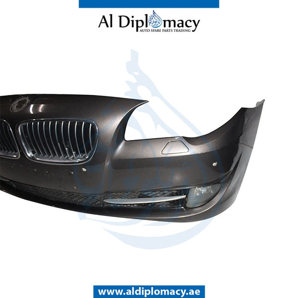 Front Bumper, WITH SENSOR AND WIPER Hole, COMPLETE for BMW 5 Series F10 (2010-2016) models, Part Number UN-51117285961-CO