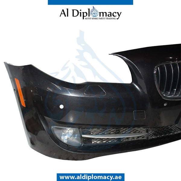 Front Bumper, WITHOUT SENSOR Hole, COMPLETE for BMW 5 Series F10 (2010-2016) models, Part Number UN-51117285965-CO