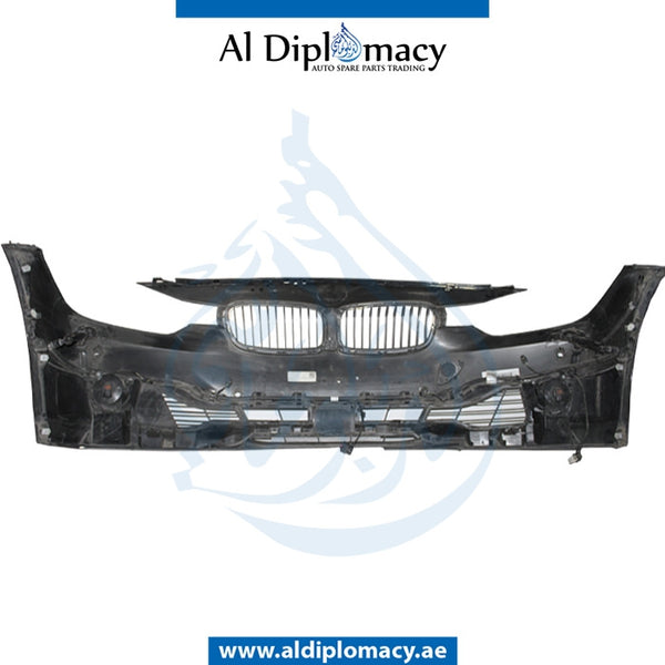 Front Bumper, WITH SENSOR AND WIPER Hole, COMPLETE for BMW 3 Series F30 (2011-2015) models, Part Number UN-51117292999-CO