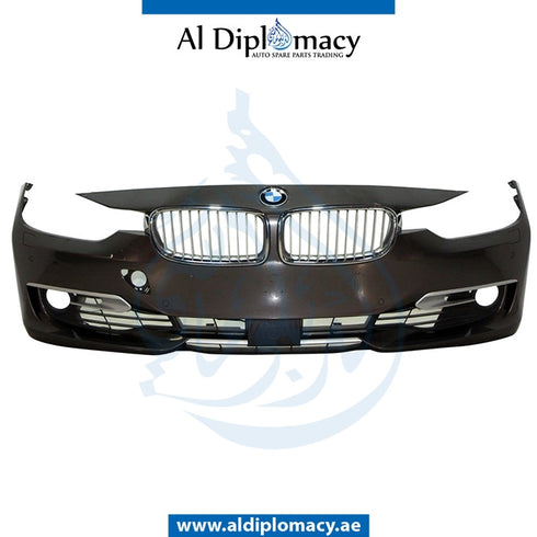 Front Bumper, WITH SENSOR AND WIPER Hole, COMPLETE for BMW 3 Series F30 (2011-2015) models, Part Number UN-51117293022-CO