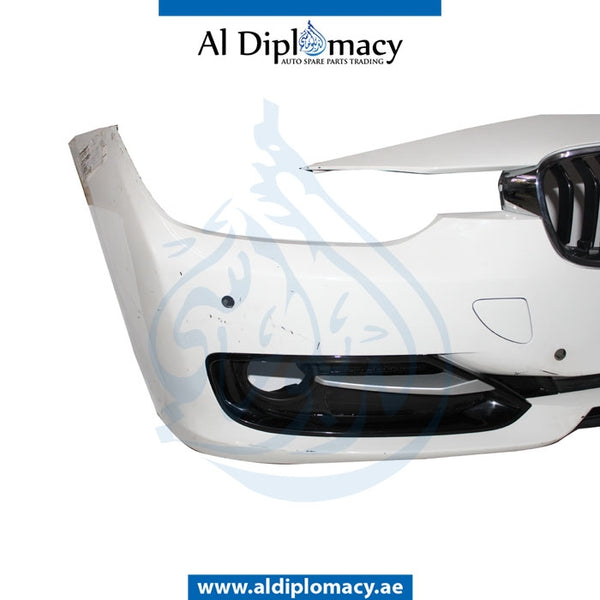 Front Bumper, WITH SENSOR Hole, AND FOG Lamp, COMPLETE for BMW 3 Series F30 (2011-2015) models, Part Number UN-51117293027-CO