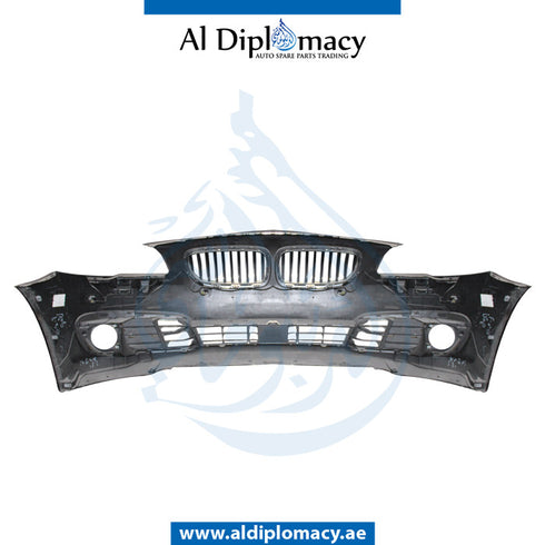 Front Bumper, WITH SENSOR AND WIPER Hole, COMPLETE for BMW 5 Series F18 (2010-2013) models