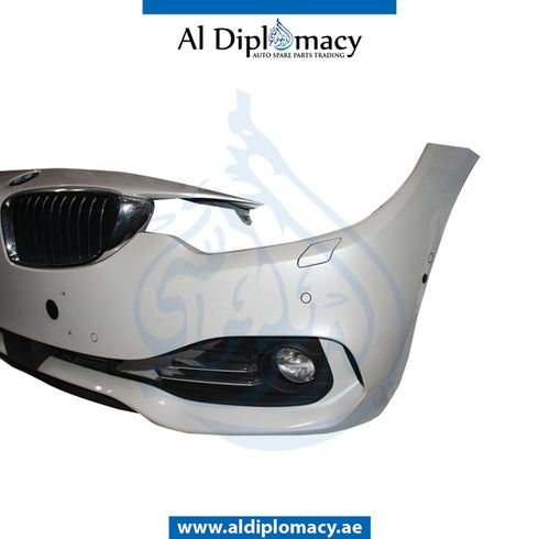 Front Bumper, WITH SENSOR Hole, WIPER Hole, AND CAMERA Hole, COMPLETE for BMW 4 Series F32 (2013-2017) models, Part Number UN-51117363272-CO