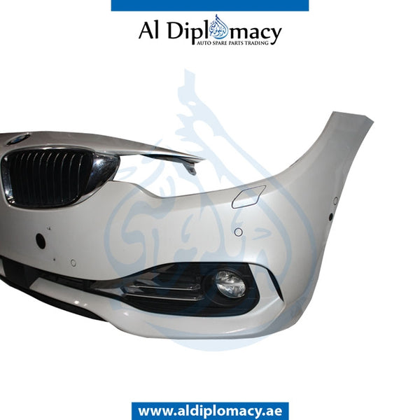 Front Bumper, WITH SENSOR Hole, WIPER Hole, AND CAMERA Hole, COMPLETE for BMW 4 Series F32 (2013-2017) models, Part Number UN-51117363272-CO