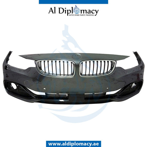 Front Bumper, WITH SENSOR AND WIPER Hole, COMPLETE for BMW 4 Series F32 (2013-2017) models, Part Number UN-51117363275-CO