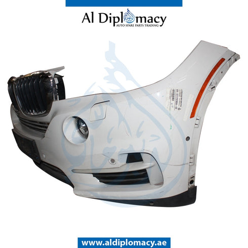 Front Bumper, WITH SENSOR AND WIPER Hole, COMPLETE for BMW X5 Series F15 (2013-2018) models