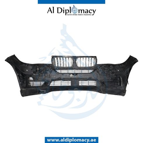 Front Bumper, WITH SENSOR AND WIPER Hole, COMPLETE for BMW X5 Series F15 (2013-2018) models, Part Number UN-51117379418-CO