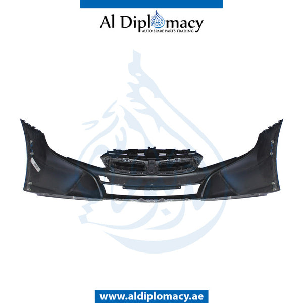 Front Bumper, WITHOUT SENSOR Hole, COMPLETE for BMW I8 I12 (2014-2018) models, Part Number UN-51117394392-CO