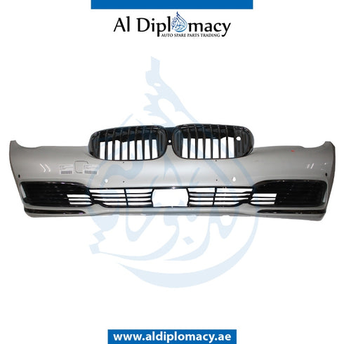 Front Bumper, WITH SENSOR Hole, COMPLETE for BMW 7 Series G11 (2015) models, Part Number UN-51117402811-CO