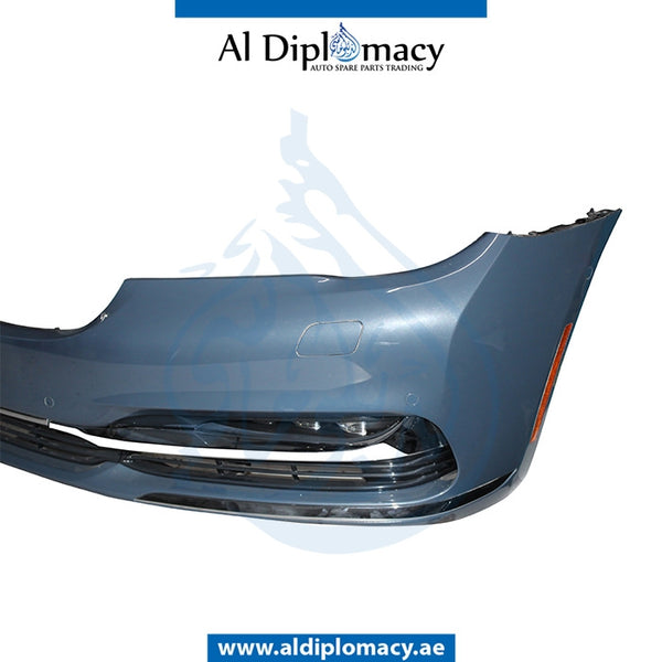 Front Bumper, WITH SENSOR AND WIPER Hole, COMPLETE for BMW 7 Series G11 (2015) models, Part Number UN-51117402818-CO