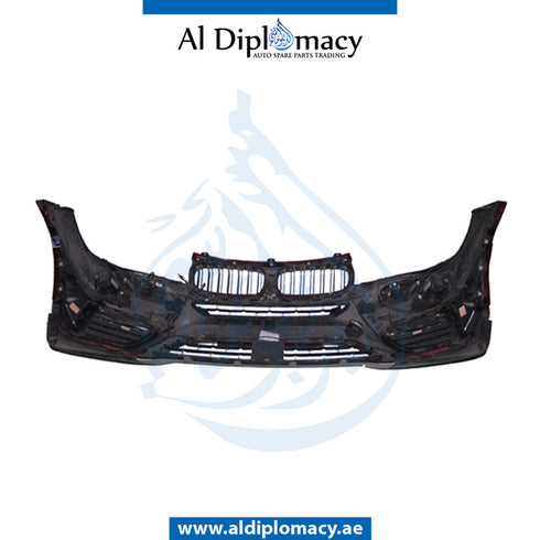 Front Bumper, WITH Sensor, Wiper, AND CAMERA Hole, COMPLETE for BMW X6 Series F16 (2014-2019) models