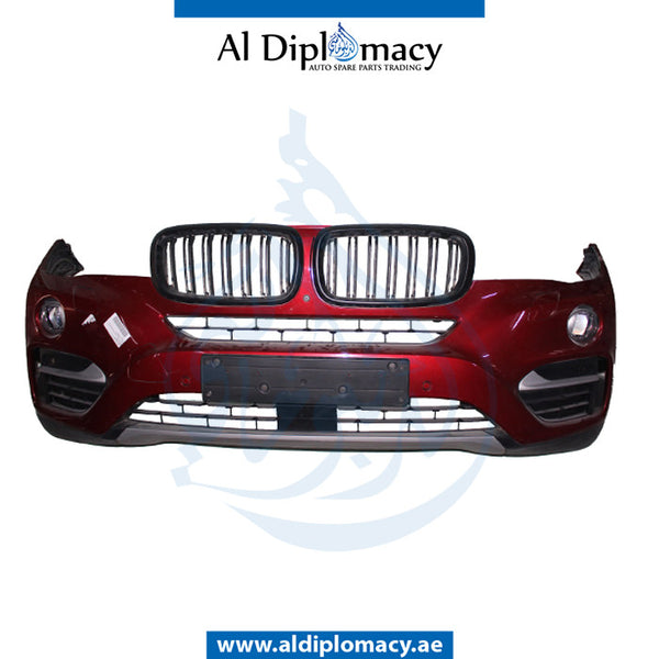 Front Bumper, WITH Sensor, Wiper, AND CAMERA Hole, COMPLETE for BMW X6 Series F16 (2014-2019) models, Part Number UN-51117422900-CO