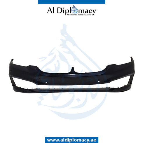 Front Bumper, WITHOUT SENSOR Hole, COMPLETE for BMW 5 Series G30 (2016-2020) models, Part Number UN-51117427446-CO