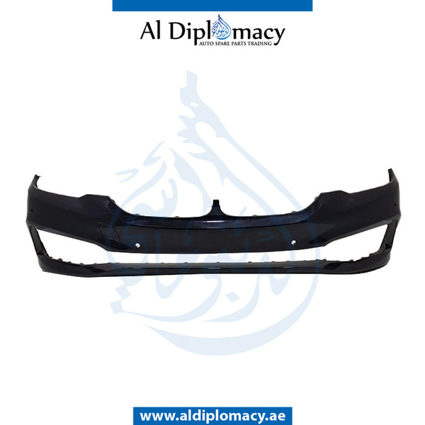 Front Bumper, WITHOUT SENSOR Hole, COMPLETE for BMW 5 Series G30 (2016-2020) models, Part Number UN-51117427446-CO
