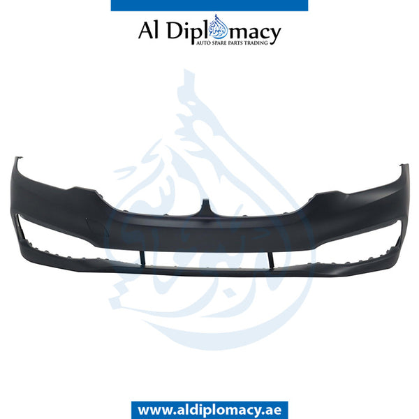 Front Bumper, WITHOUT SENSOR Hole, COMPLETE for BMW 5 Series G30 (2016-2020) models, Part Number UN-51117427447-CO