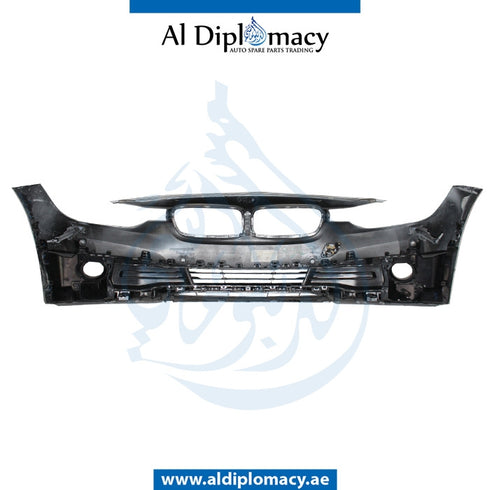 Front Bumper, WITH SENSOR AND WIPER Hole, COMPLETE for BMW 5 Series F30 (2015-2019) models