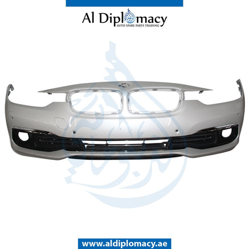 Front Bumper, WITH SENSOR AND WIPER Hole, COMPLETE for BMW 5 Series F30 (2015-2019) models, Part Number UN-51117445137-CO