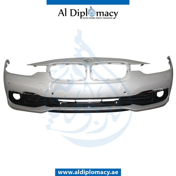 Front Bumper, WITH SENSOR AND WIPER Hole, COMPLETE for BMW 5 Series F30 (2015-2019) models, Part Number UN-51117445137-CO