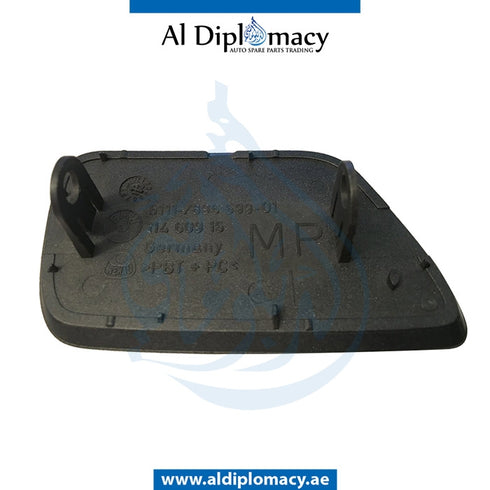 Left HEADLIGHT WASHER COVER for BMW 5 Series E60 (2004-2010) models, Part Number UN-51117897211