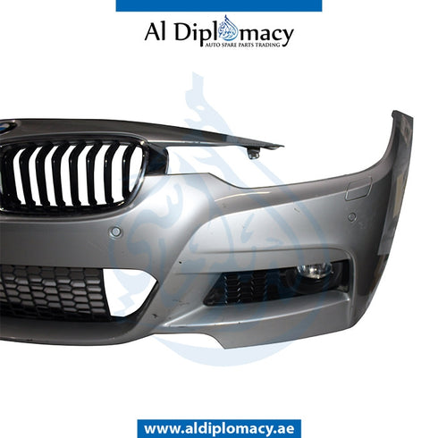 Front Bumper, WITH SENSOR AND WIPER Hole, Sport, COMPLETE for BMW 3 Series F30 (2011-2015) models