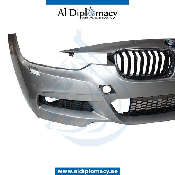 Front Bumper, WITH WIPER Hole, M Look, COMPLETE for BMW 3 Series F30 (2011-2015) models, Part Number UN-51118055823-CO