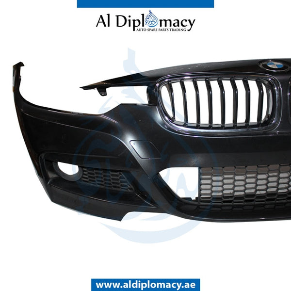 Front Bumper, WITHOUT SENSOR Hole, Sport, COMPLETE for BMW 3 Series F30 (2011-2015) models, Part Number UN-51118055825-CO