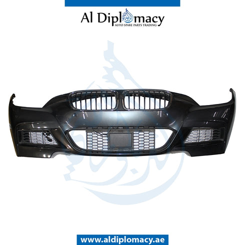 Front Bumper, WITH Wiper, AND CAMERA Hole, M Style, COMPLETE for BMW 3 Series F30 (2011-2015) models, Part Number UN-51118056562-CO