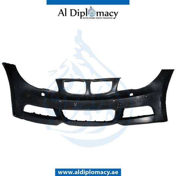 Front Bumper, WITH SENSOR AND WIPER HOLE for BMW 1 SERIES 2007-2013 models, Part Number 51118057509