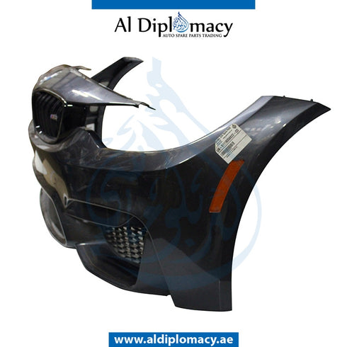 Front Bumper, WITHOUT SENSOR Hole, COMPLETE for BMW 4 Series F80 (2015-2018) models, Part Number UN-51118058822-CO