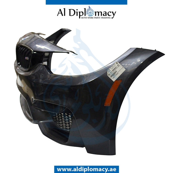 Front Bumper, WITHOUT SENSOR Hole, COMPLETE for BMW 4 Series F80 (2015-2018) models, Part Number UN-51118058822-CO