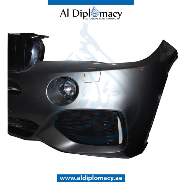 Front Bumper, WITH SENSOR AND WIPER Hole, COMPLETE for BMW X5 Series F15 (2013-2018) models, Part Number UN-51118062459-CO
