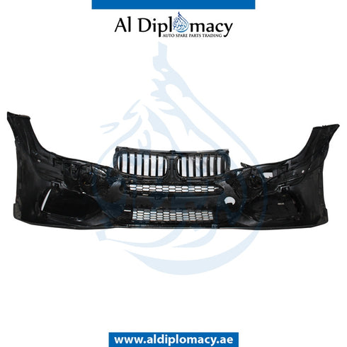 Front Bumper, WITH SENSOR AND WIPER Hole, COMPLETE for BMW X5 Series F15 (2013-2018) models